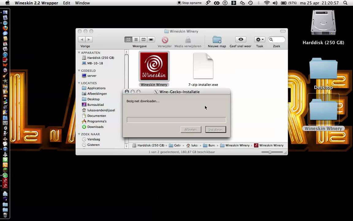 install windows steam with winebottler on mac